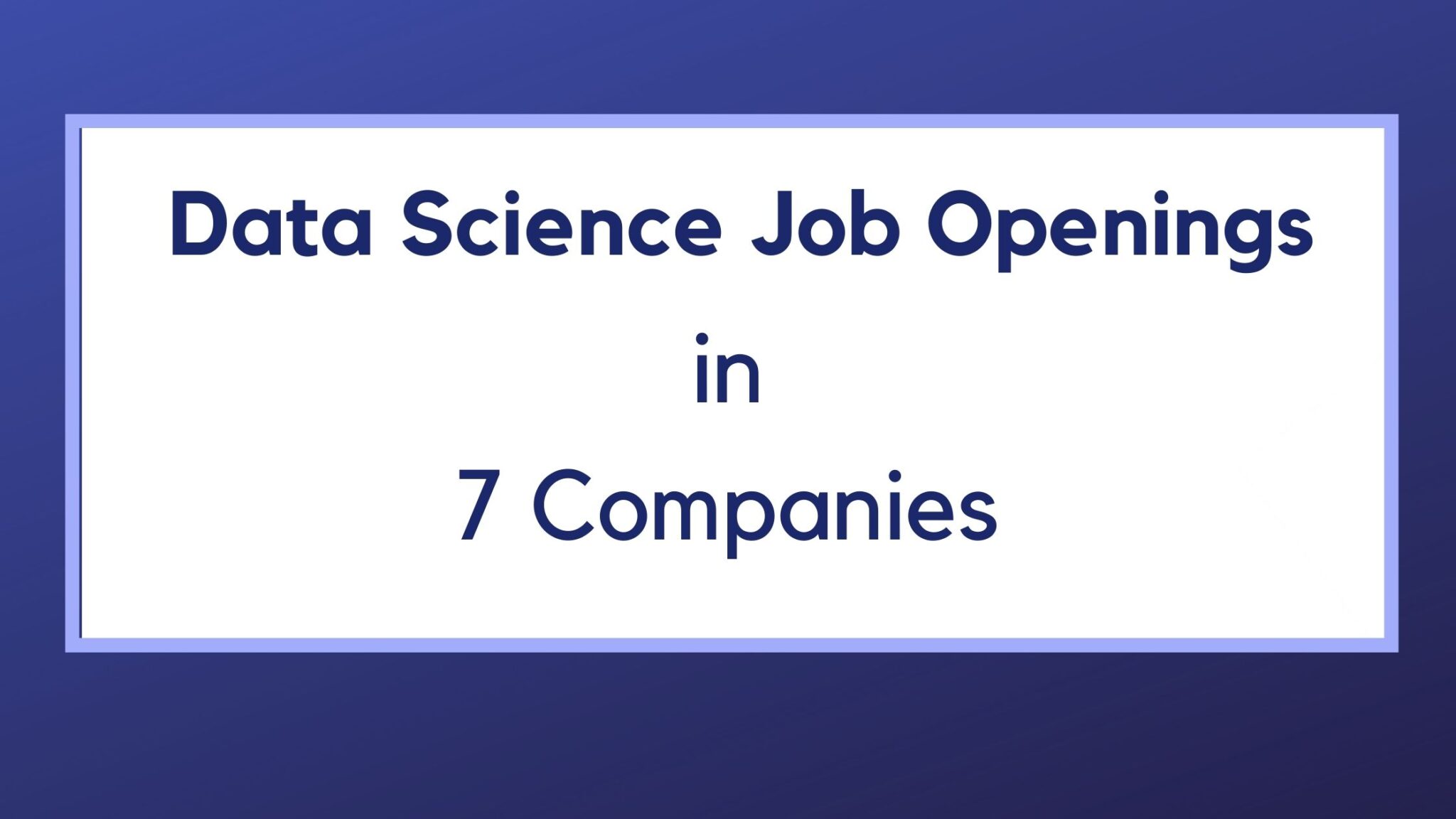 Apply For Data Science Jobs