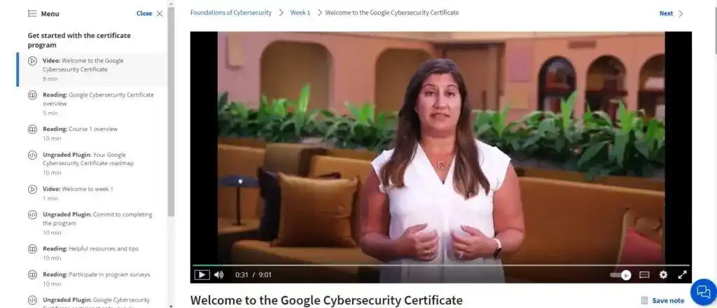 Google Cybersecurity Professional Certificate